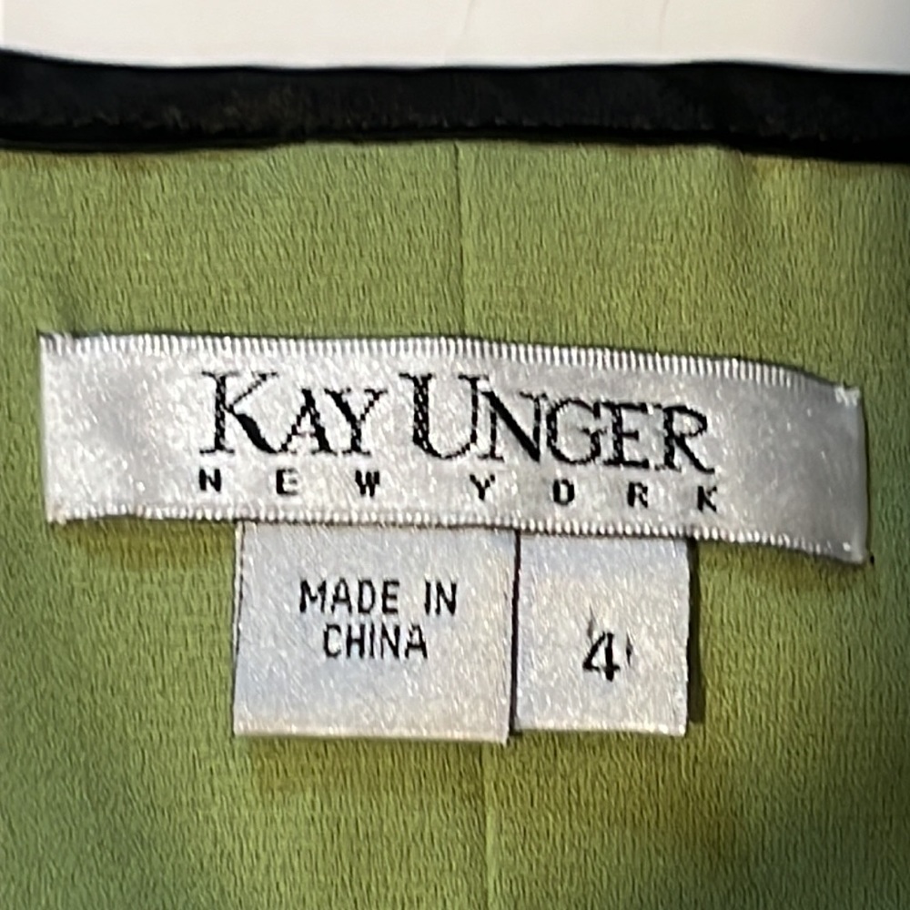 KAY UNGER stunning green dress NWOT size 4 - Picture 4 of 6
